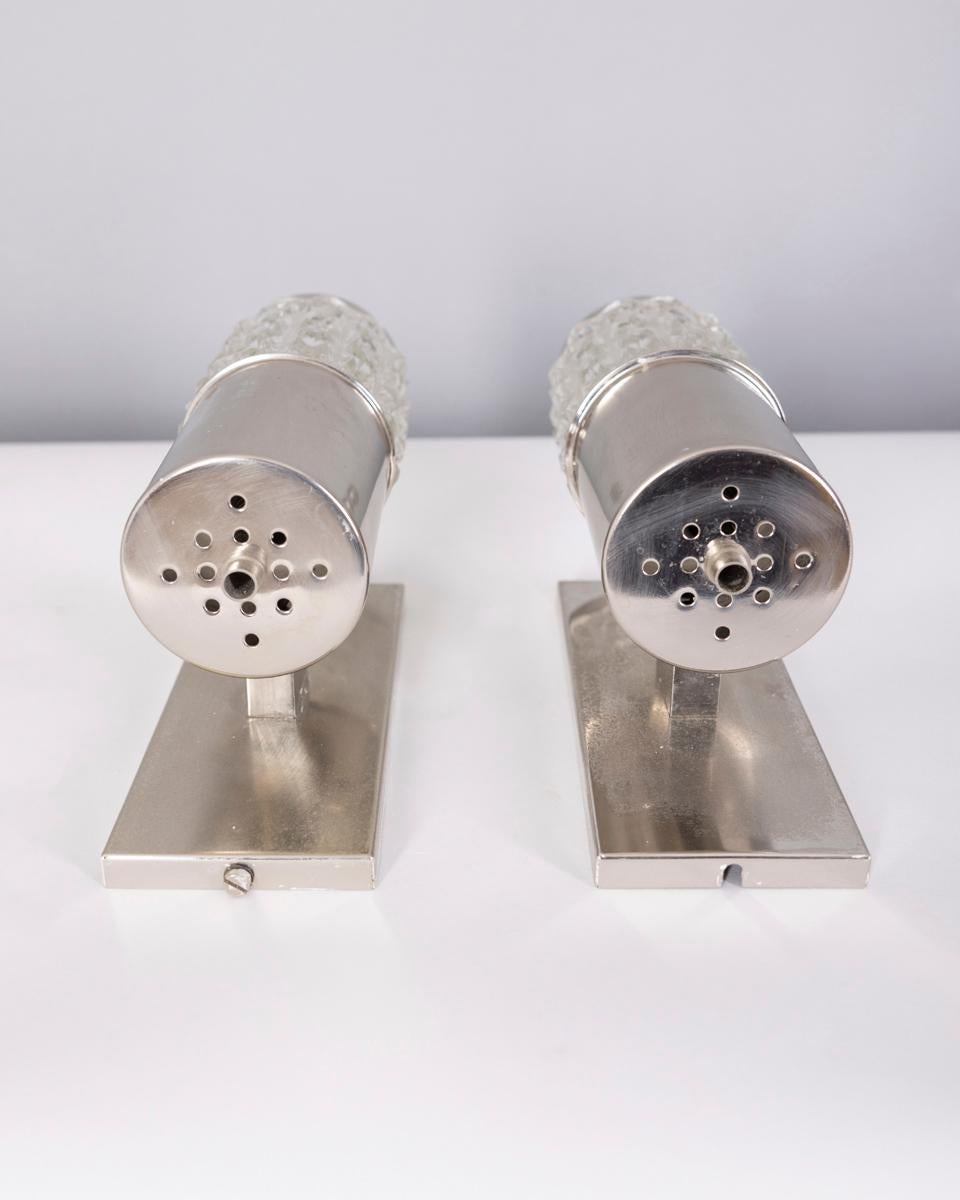 Coppia di lampade da parete vintage anni 70 metallo e vetro design Targetti Moderno de mediados de siglo en venta