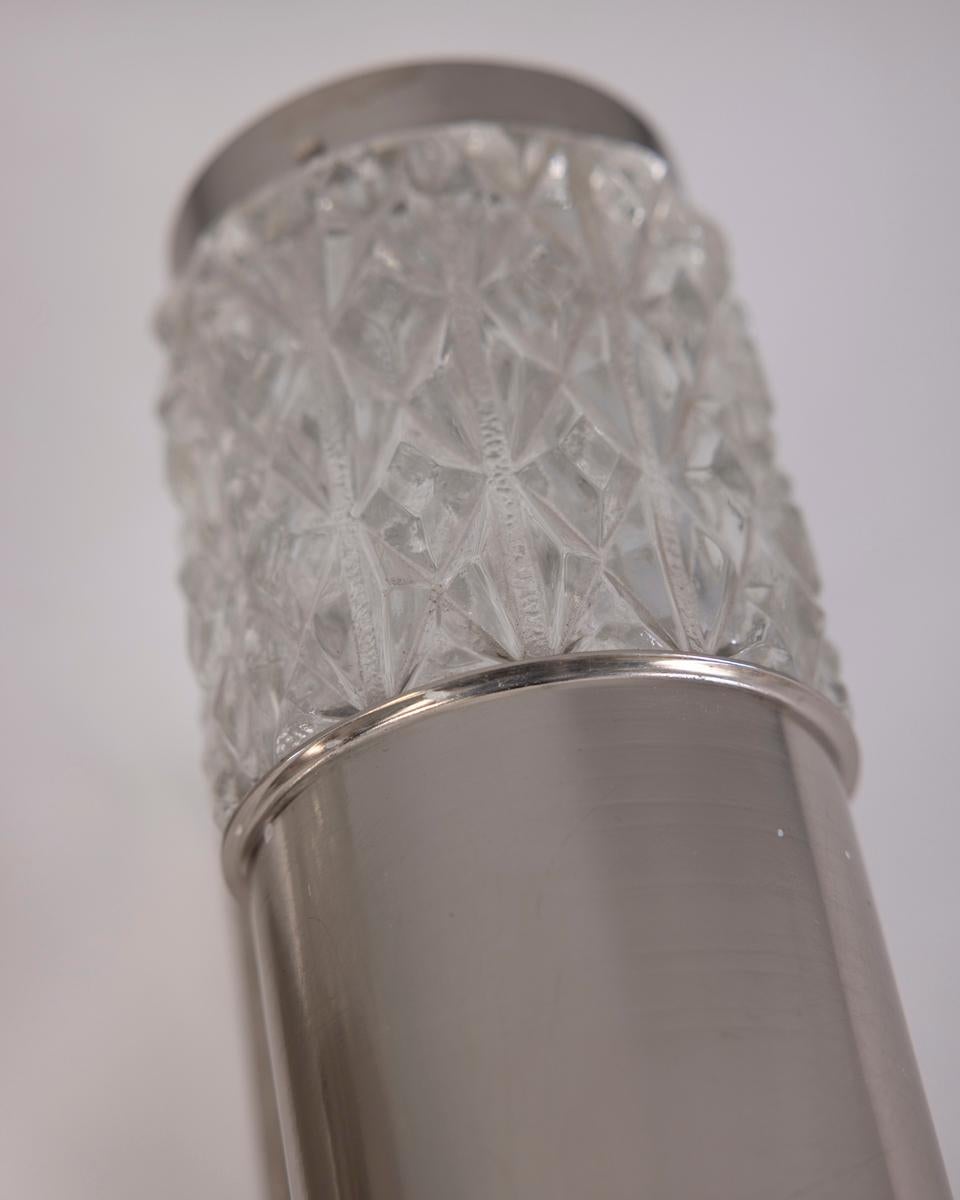 Coppia di lampade da parete vintage anni 70 metallo e vetro design Targetti en Bueno estado para la venta en None, IT