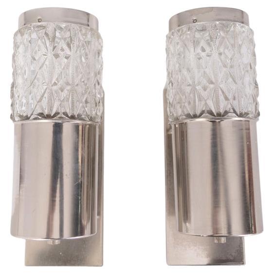 Ampoule de parement vintage années 70 métallo et vert design Targetti