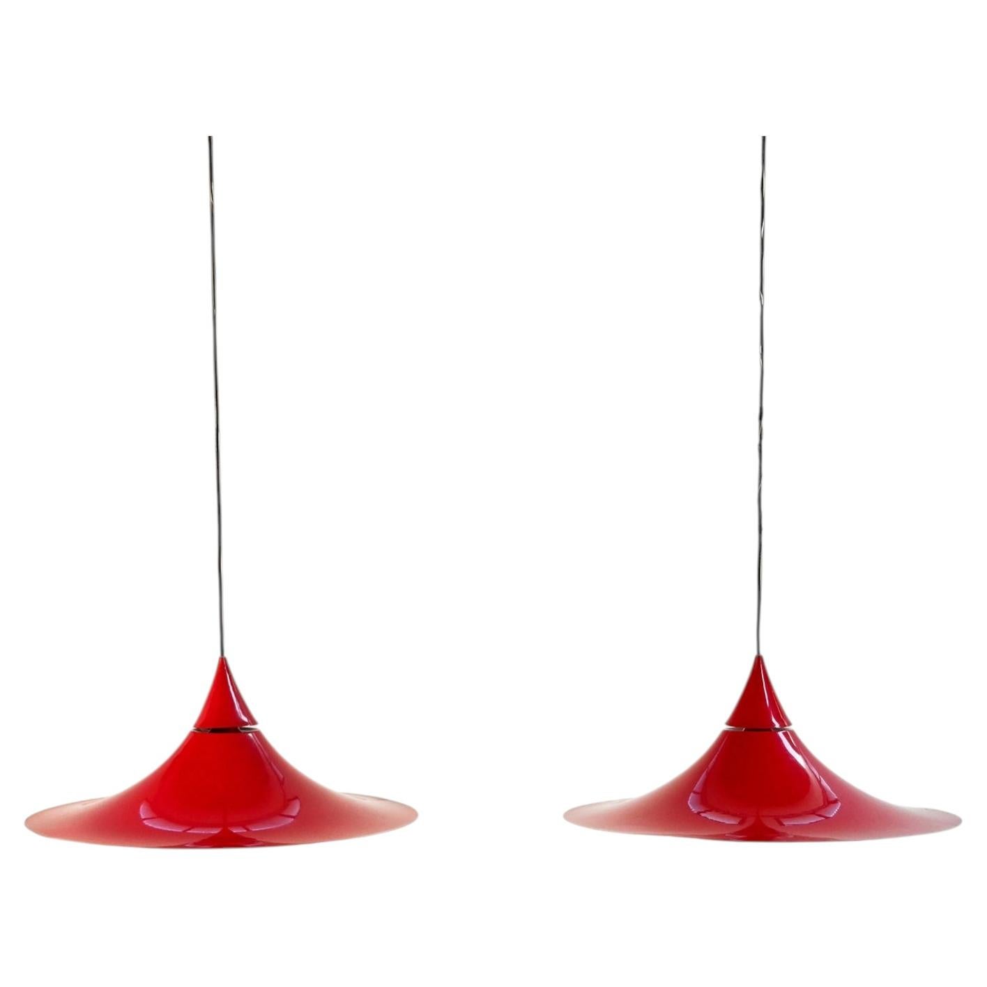 Paire de lampes de plafond du modèle 'Semi' de Fog & Mørup 1960 en vente