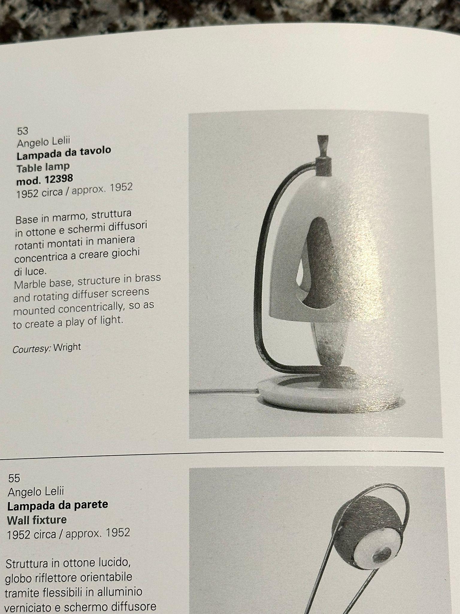 Paire de lampes de table Angelo Lelii pour Arredoluce Italie modèle 12398 années 50 en vente 2