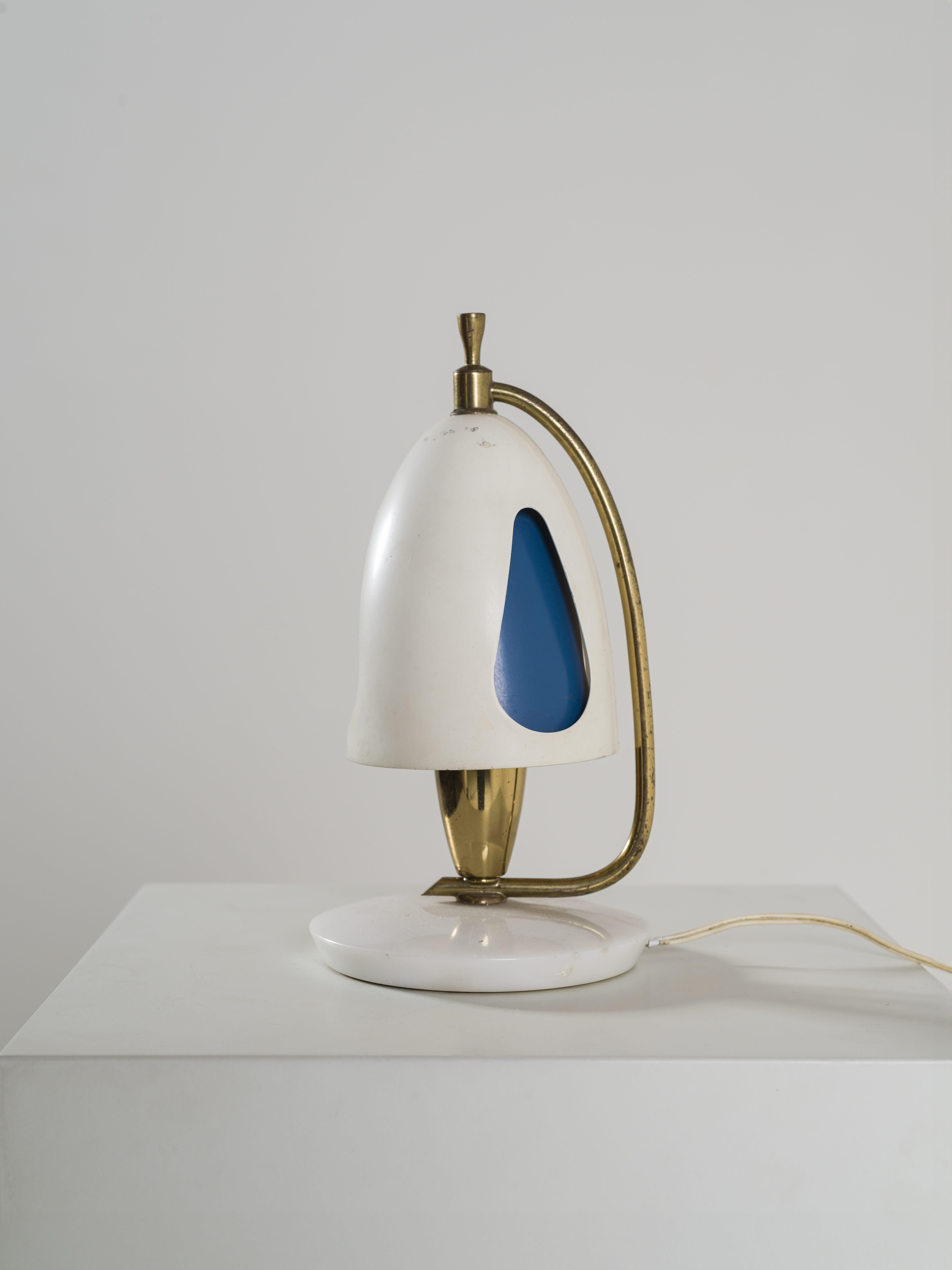 Mid-20th Century Paire de lampes de table Angelo Lelii pour Arredoluce Italie modèle 12398 années 50 en vente
