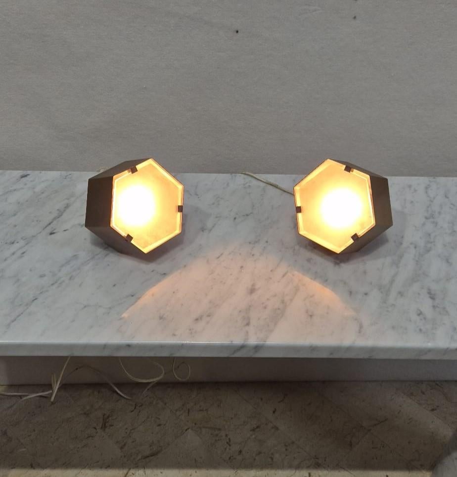Coppia di lampade da tavolo designer Max Ingrand per Fontana Arte For Sale 1