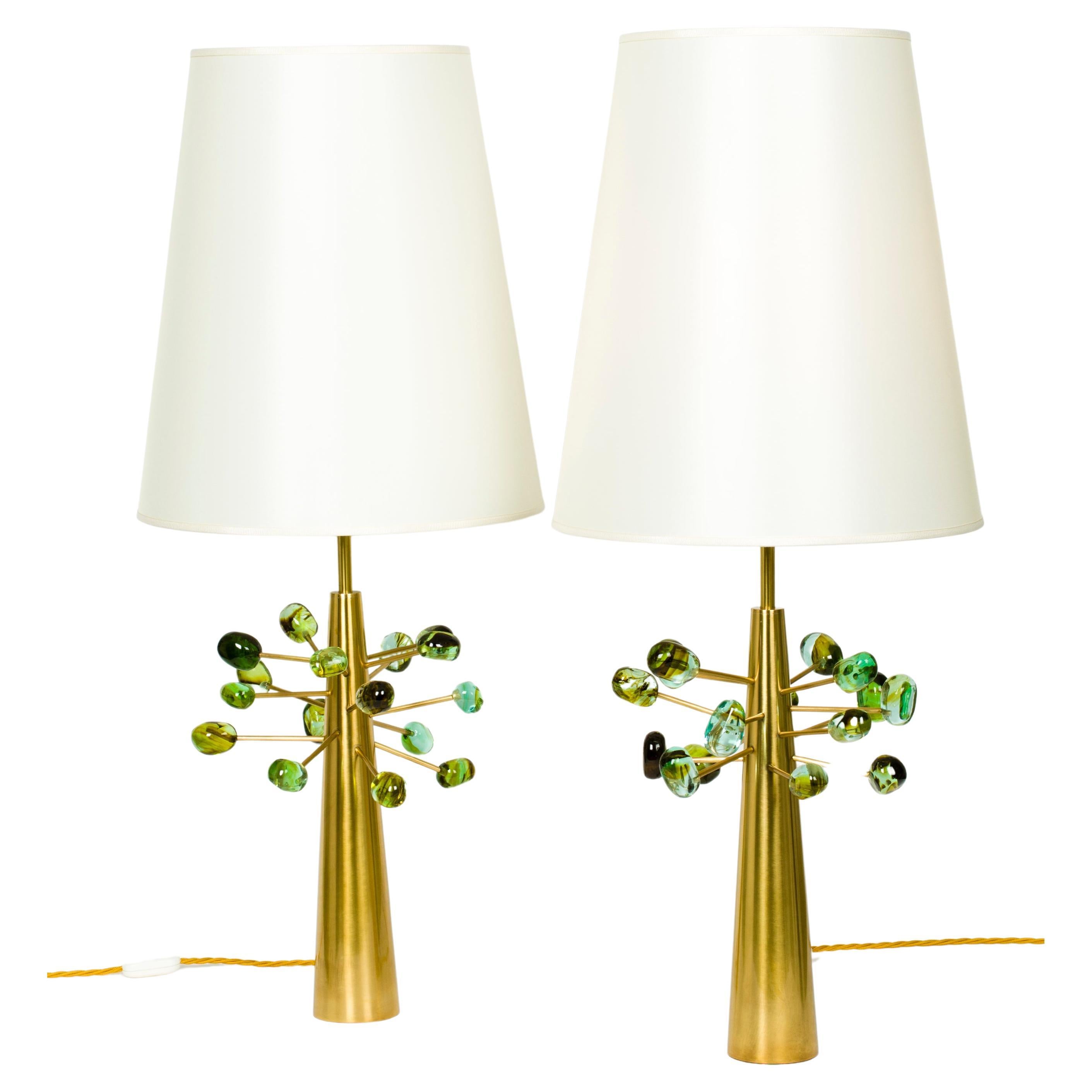 Pair of "GHIANDE ALGA" Table Lamps by Roberto Giulio Rida  For Sale