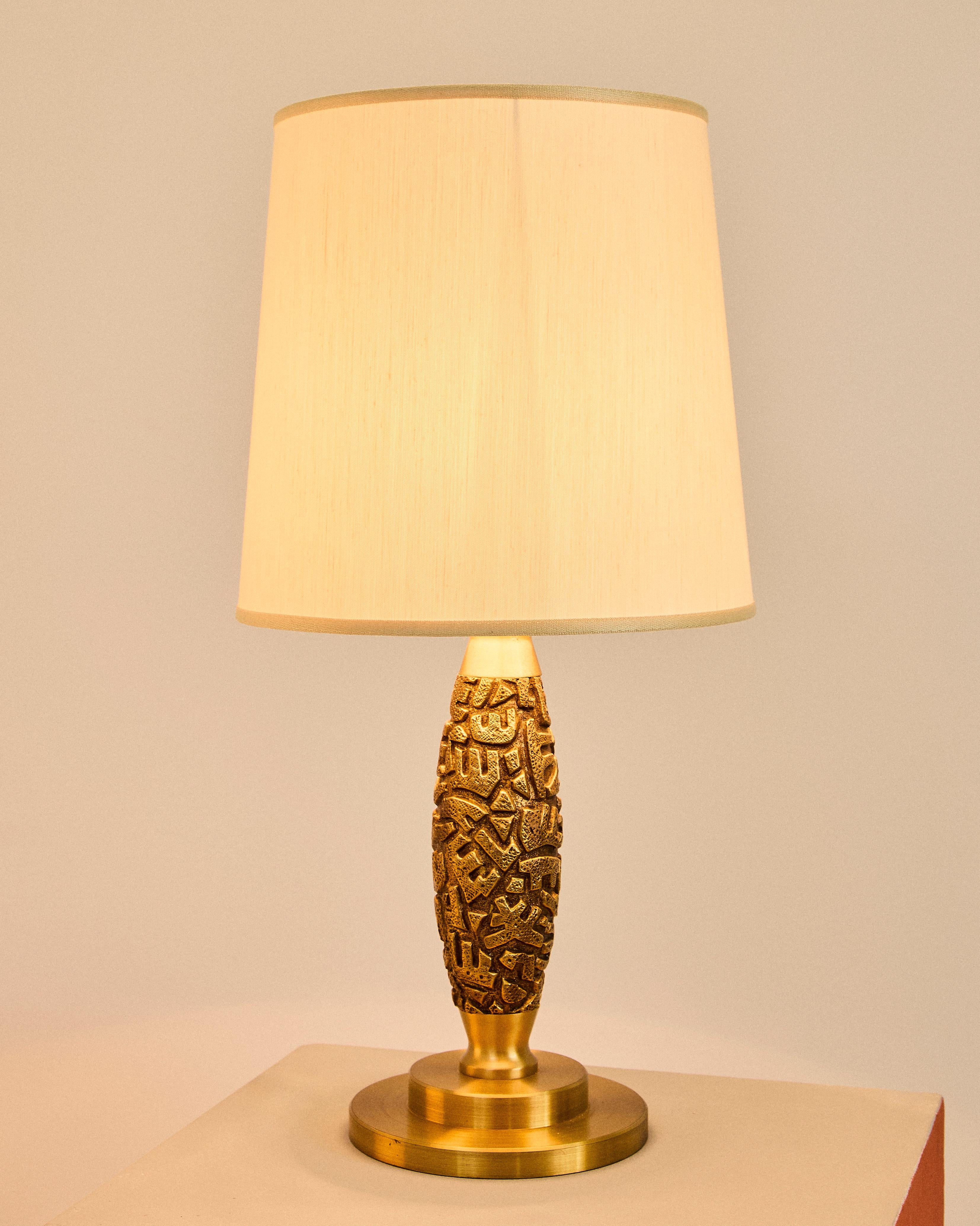 coppia d lampade scultoree in bronzo di Luciano Frigerio, anni '70. Si tratta di fondi di magazzino in ottime condizioni.