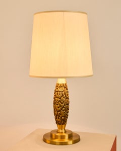 Coppia di lampade da tavolo in bronzo di Luciano Frigerio