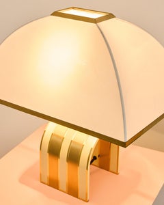 paar Messing-Tischlampen aus den 1970er Jahren von Romeo Rega