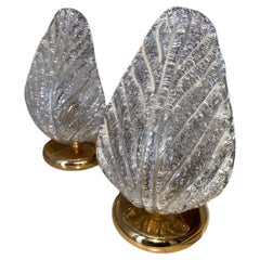 Pair of Barovier & Toso Murano art glass table lamps