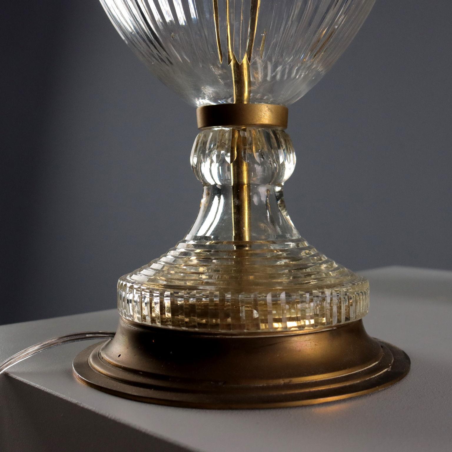Paire de lampes de table en verre 20e siècle Italie en vente 3