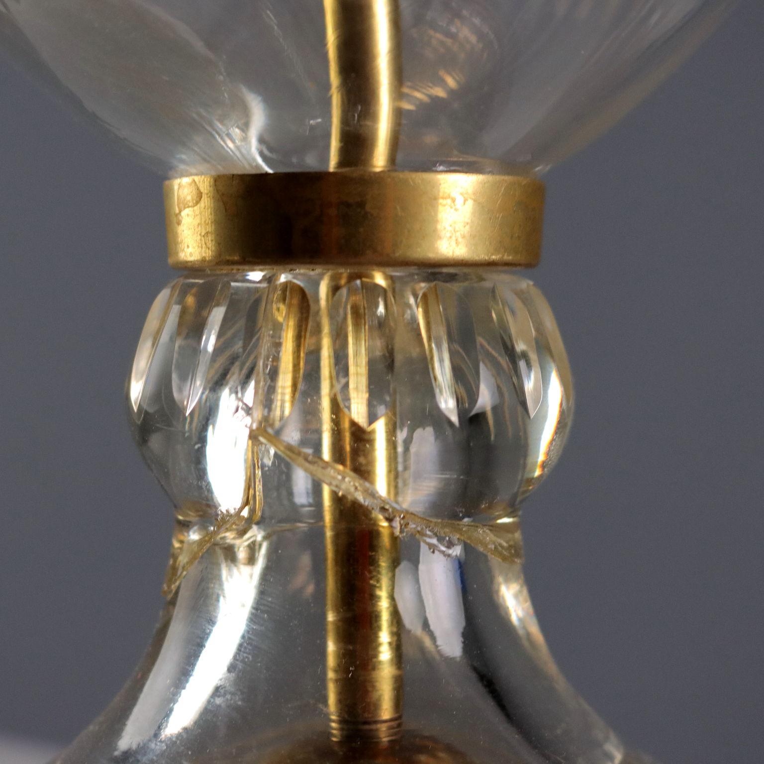 Paire de lampes de table en verre 20e siècle Italie en vente 4
