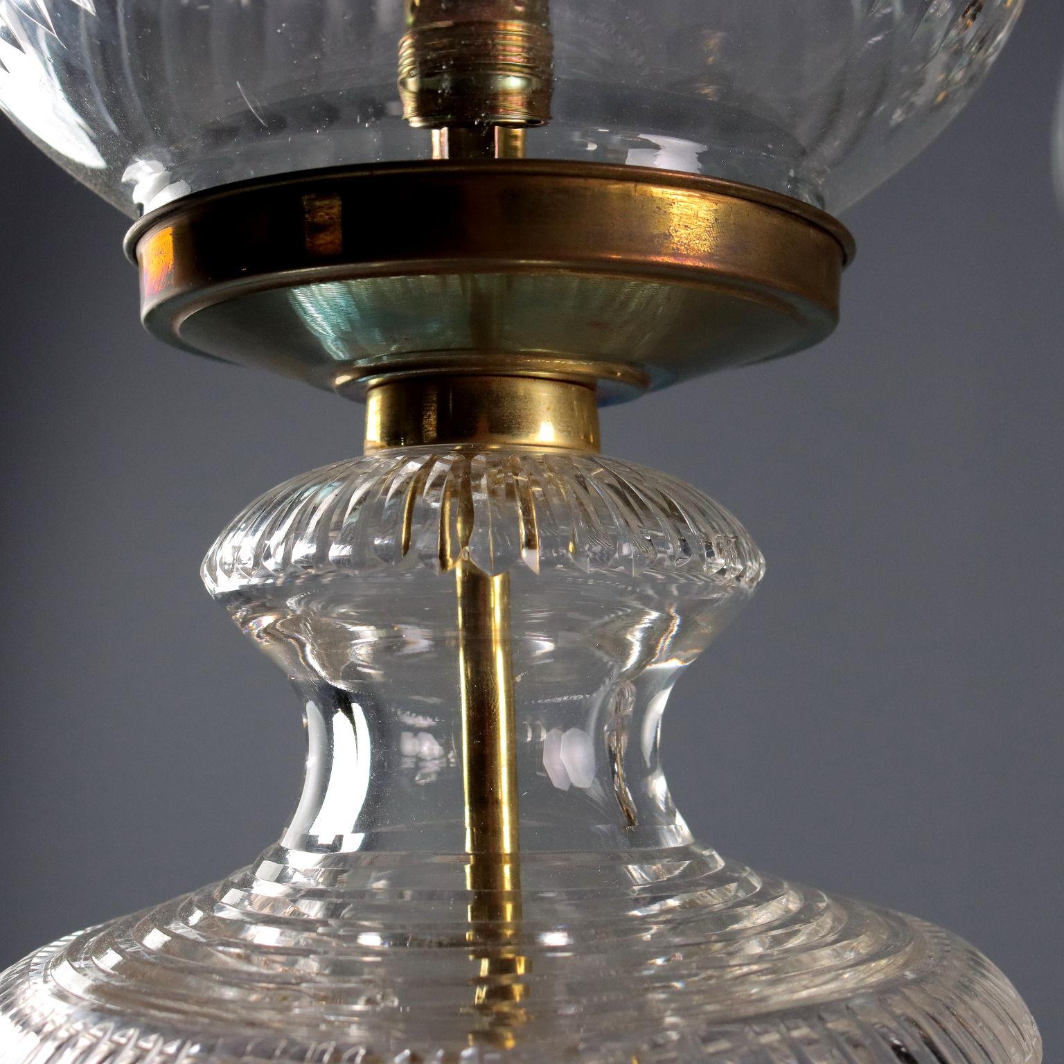 Paire de lampes de table en verre 20e siècle Italie en vente 1