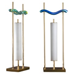 Pair of table lamps " HANDS VENINI" 