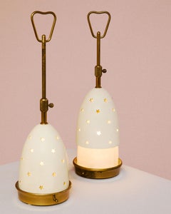 Pair of Stellina table lamps designed by Angelo Lelii, Italy