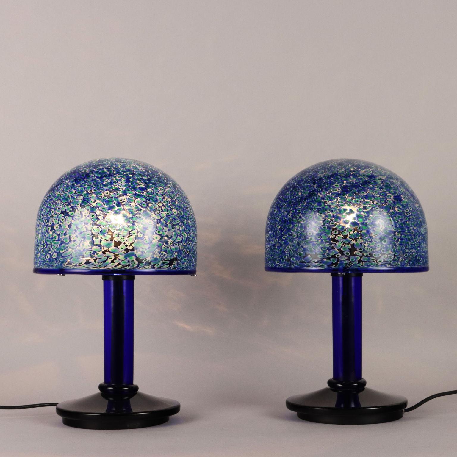 Pair of lamps, Murano glass. 
