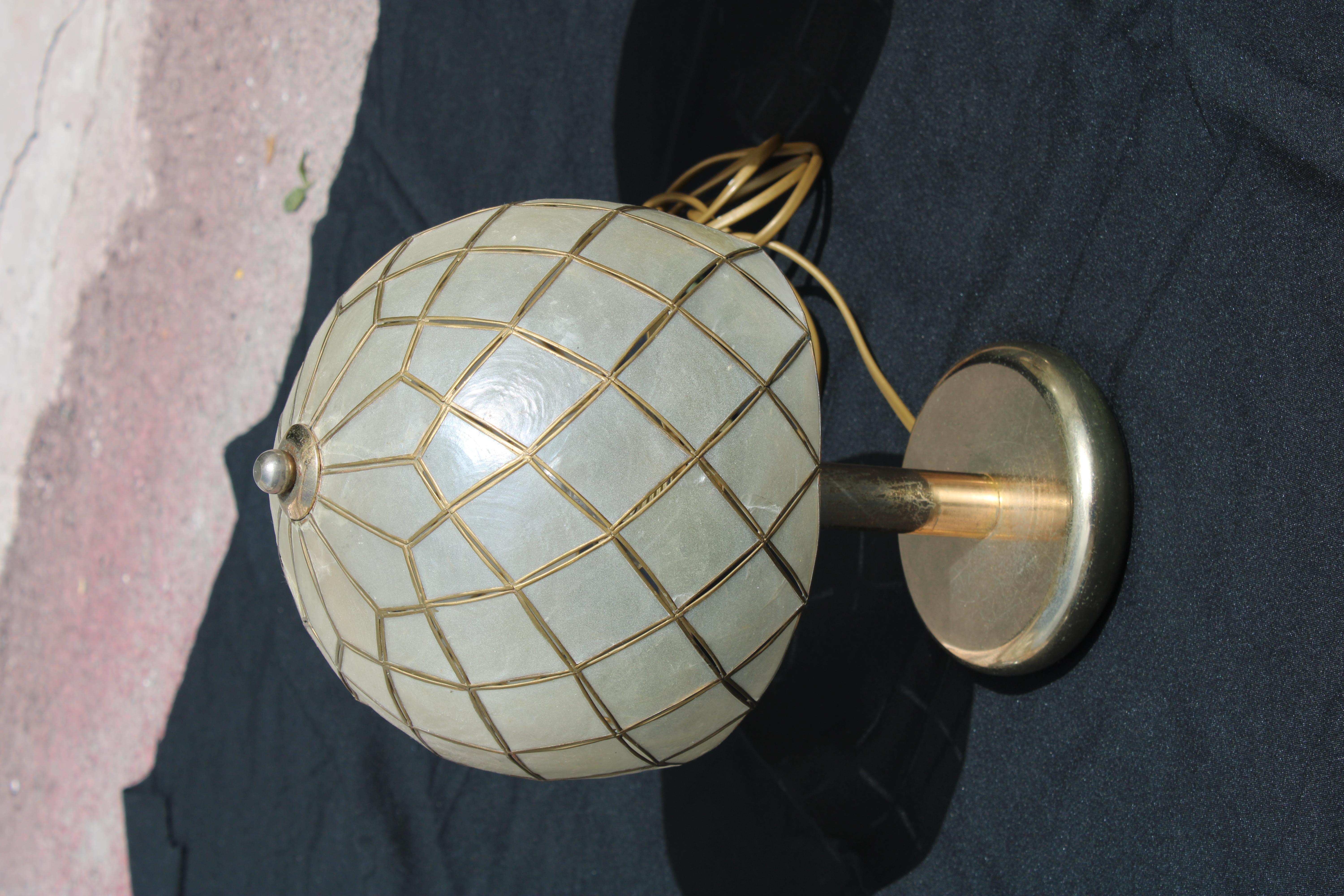 Italian Paire de lampes de table décoratives en laiton Italie 1970 en vente