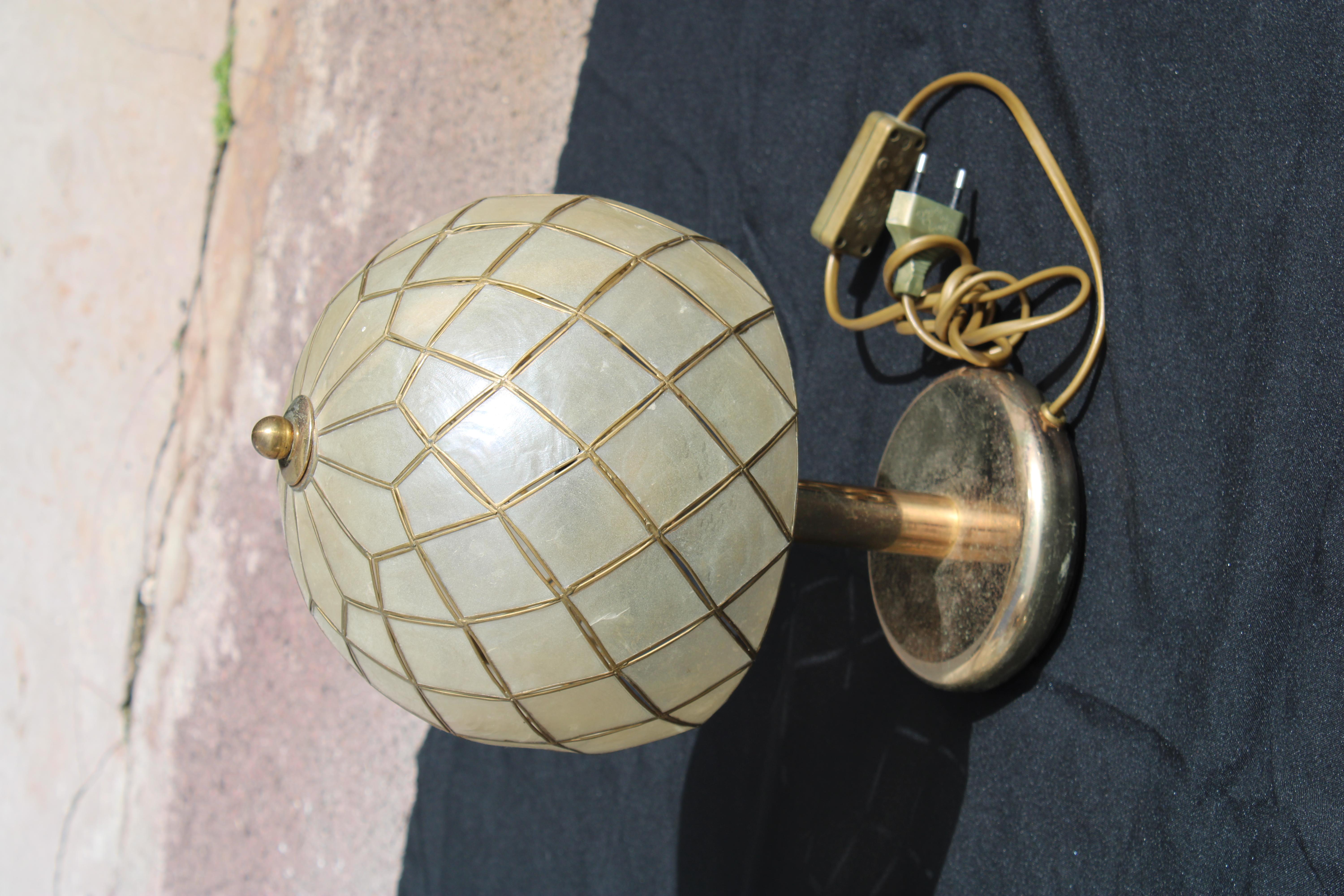 Paire de lampes de table décoratives en laiton Italie 1970 Bon état - En vente à Palermo, Sicily