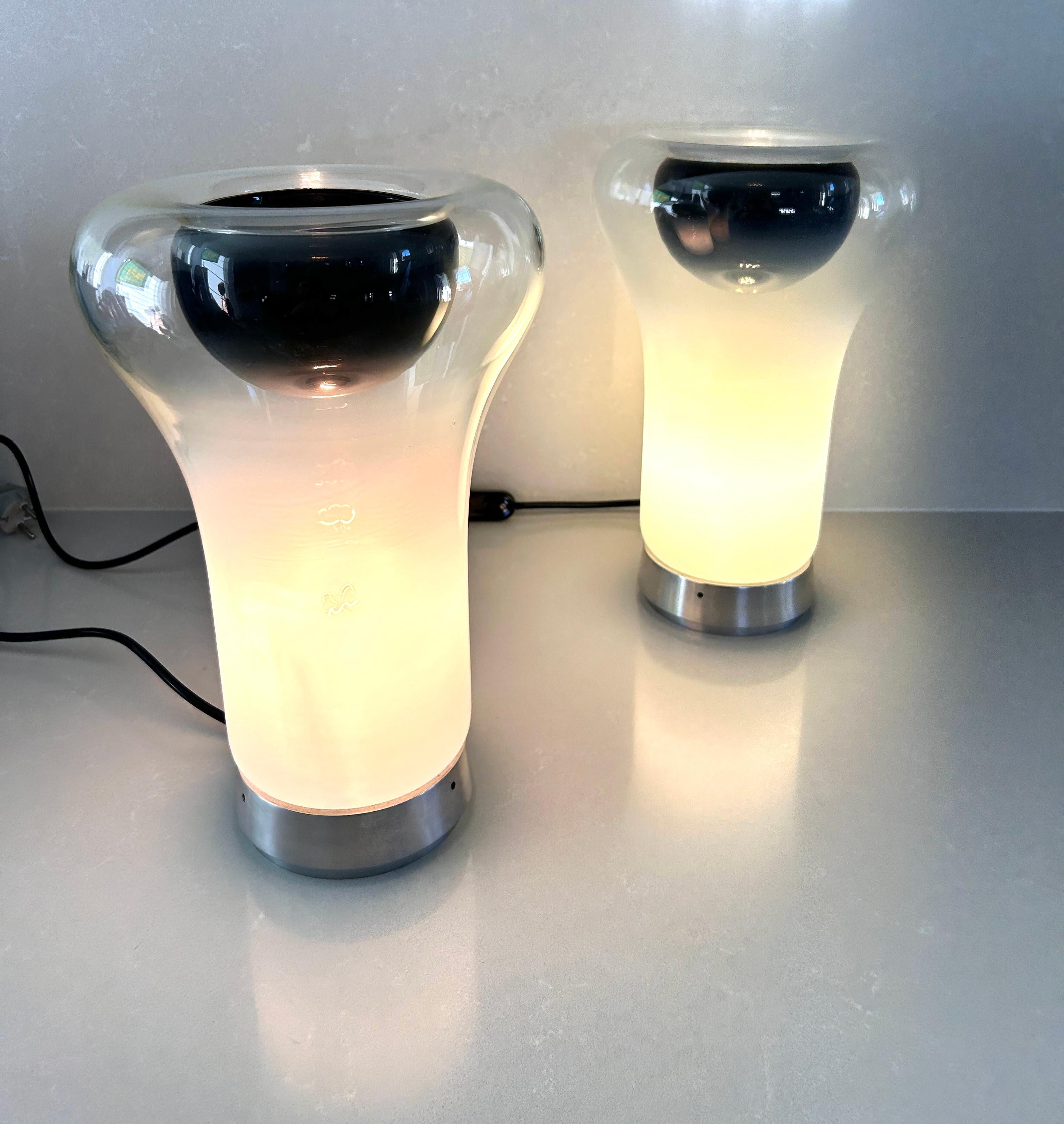 Pair of lamps mod. Saffo by Angelo Mangiarotti for Artemide For Sale 10