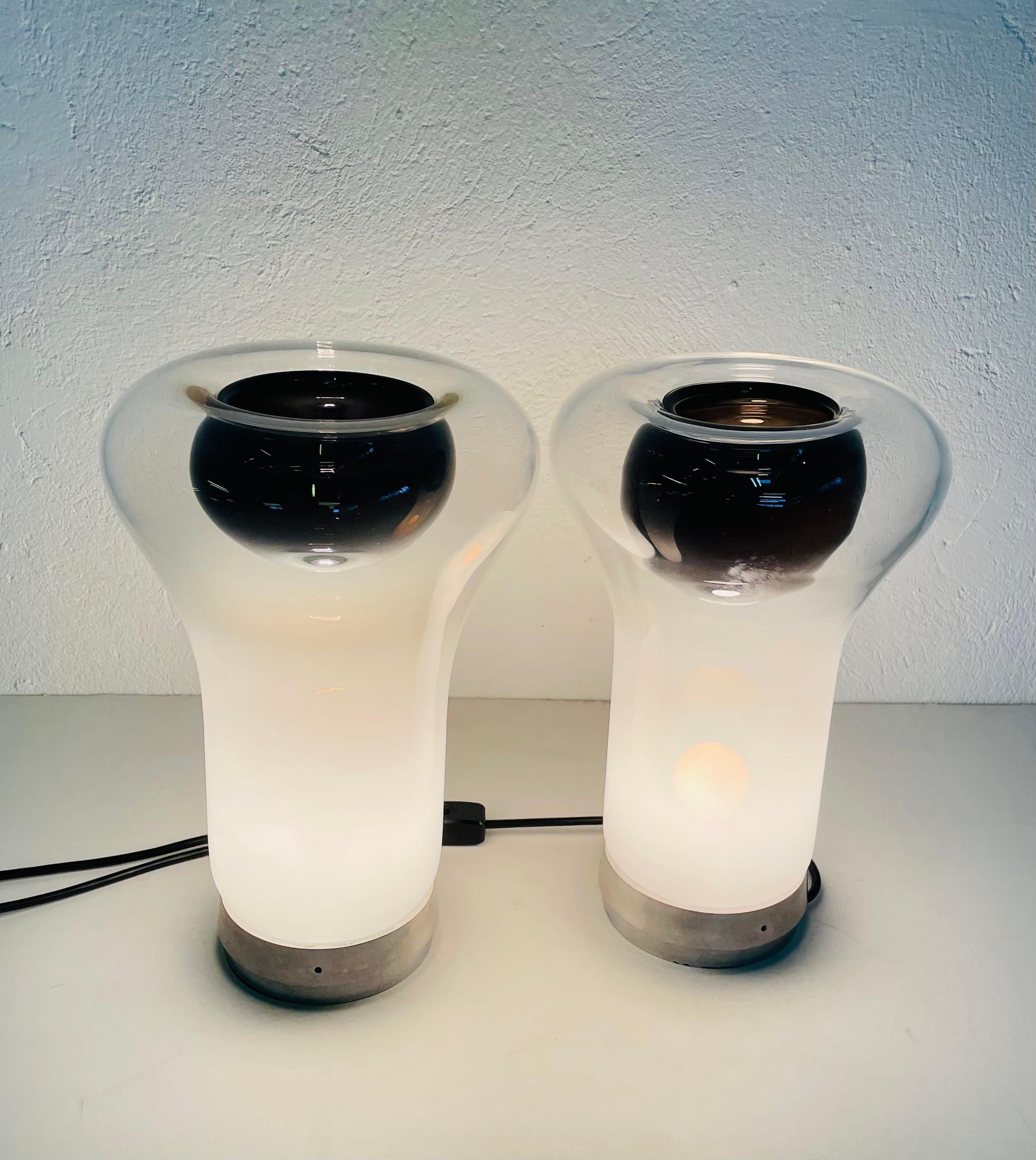 Paire de lampes Saffo par Angelo Mangiarotti pour Artemide en vente 1