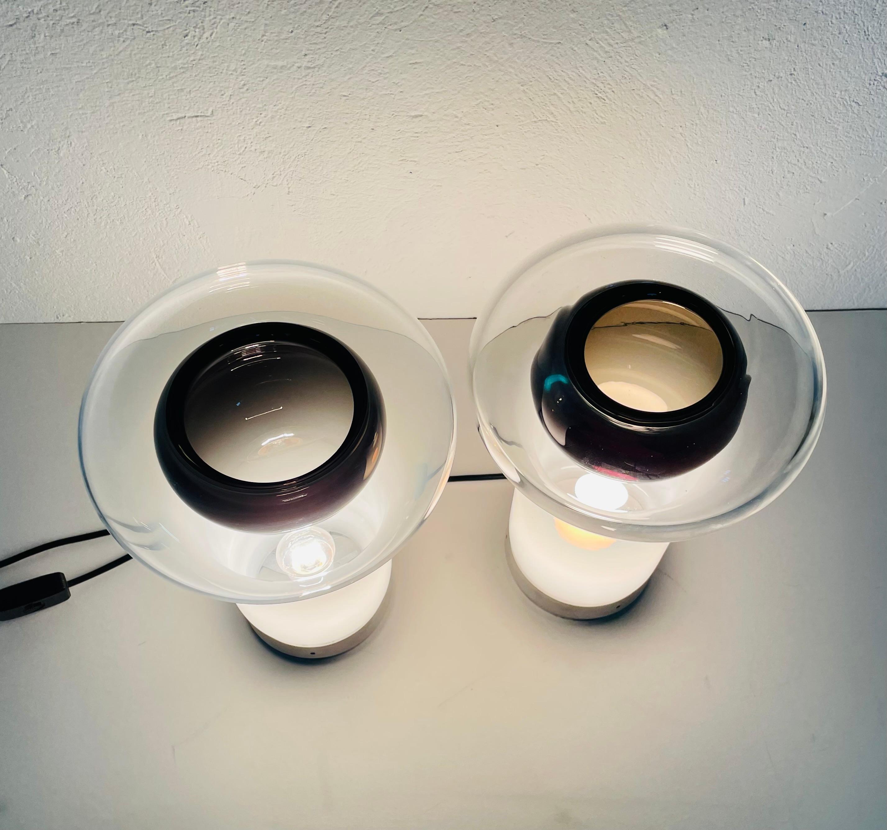 Paire de lampes Saffo par Angelo Mangiarotti pour Artemide en vente 2