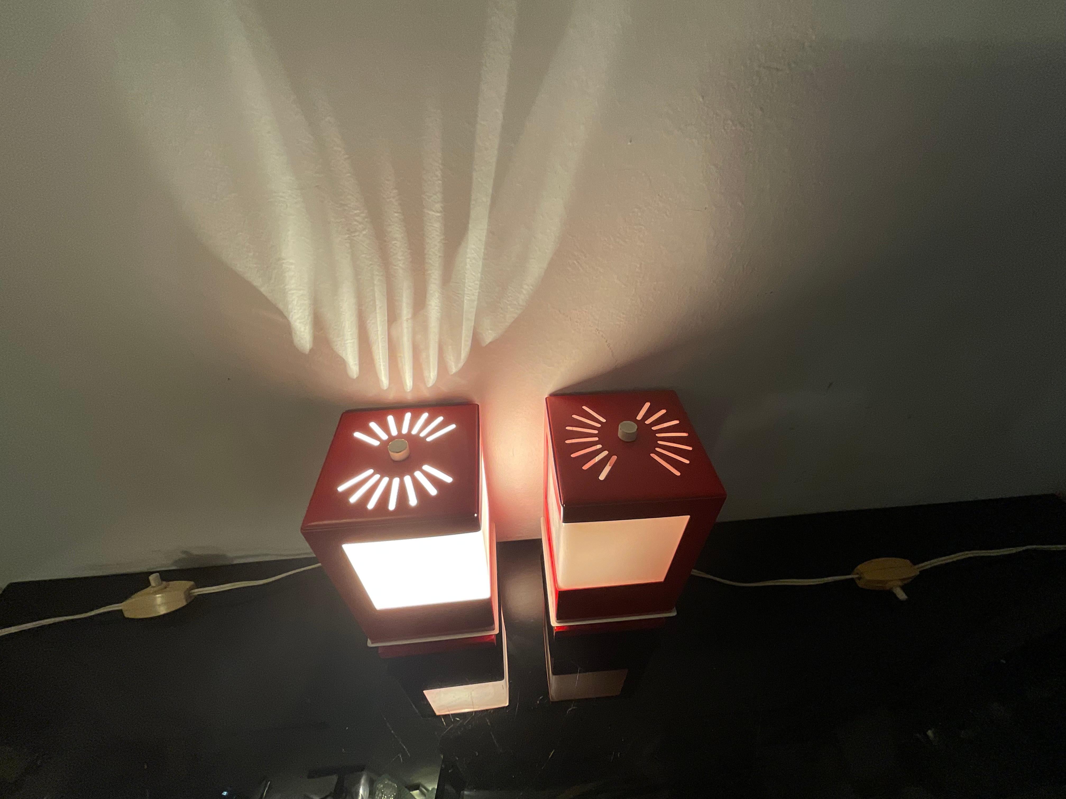 Pair of Space Age lamps by ANVIA, Pop Art - Holland 1970s For Sale 4