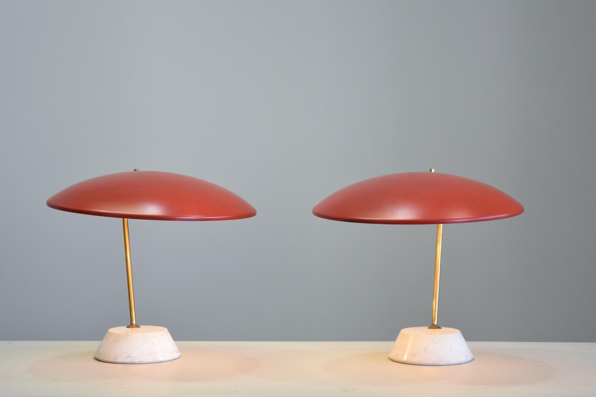 Coppia Di Lampade Stilnovo Designer Bruno Gatta, N. 8023 Pubblicate, 1960 For Sale 1