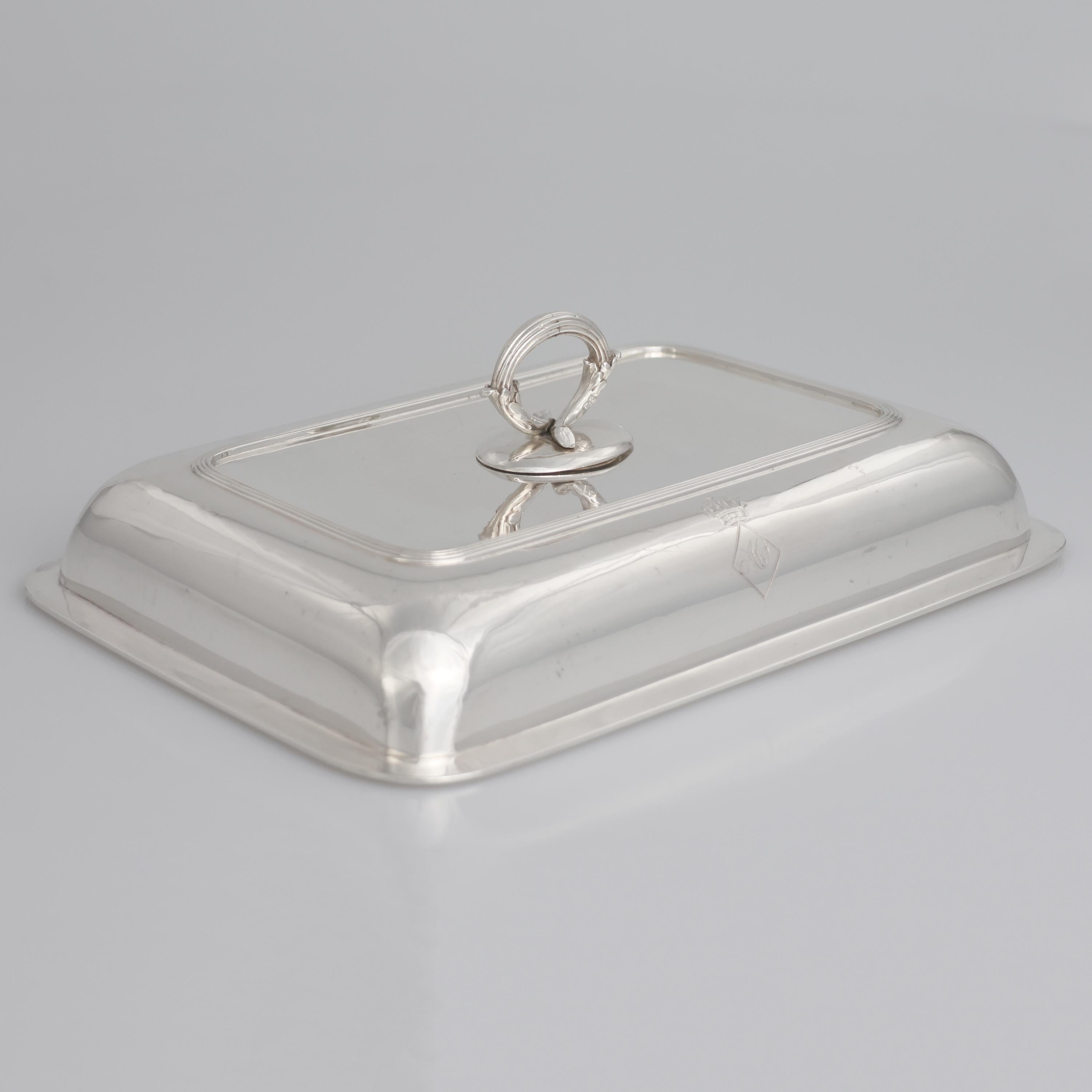 Argento 925 Coppia di legumiere e coperchio in argento sterling, Paul Storr, Londra, 1800 in vendita
