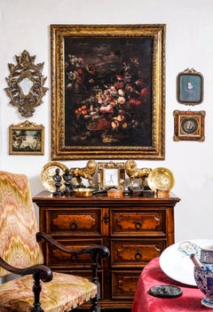 Pareja de leones de madera dorada, Luis XIV