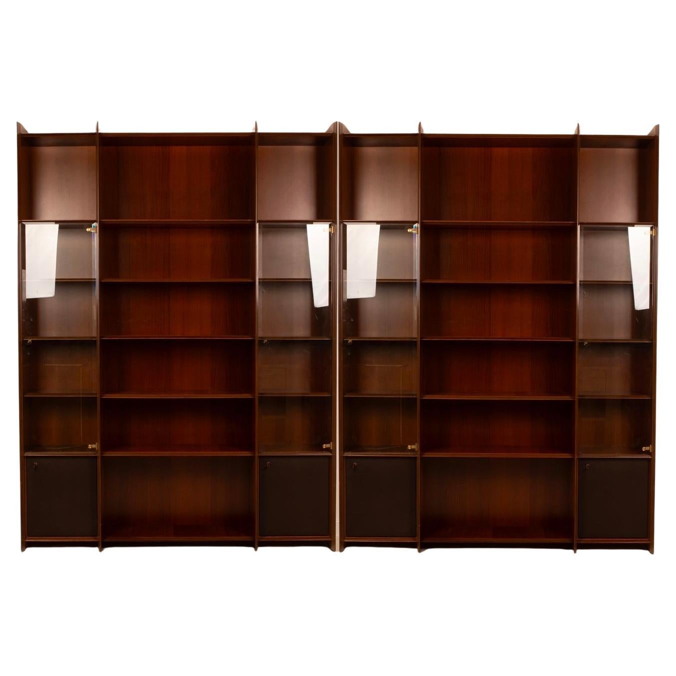 Paire de bibliothèques Artona par Afra et Tobia Scarpa pour Maxalto Italie 1970
