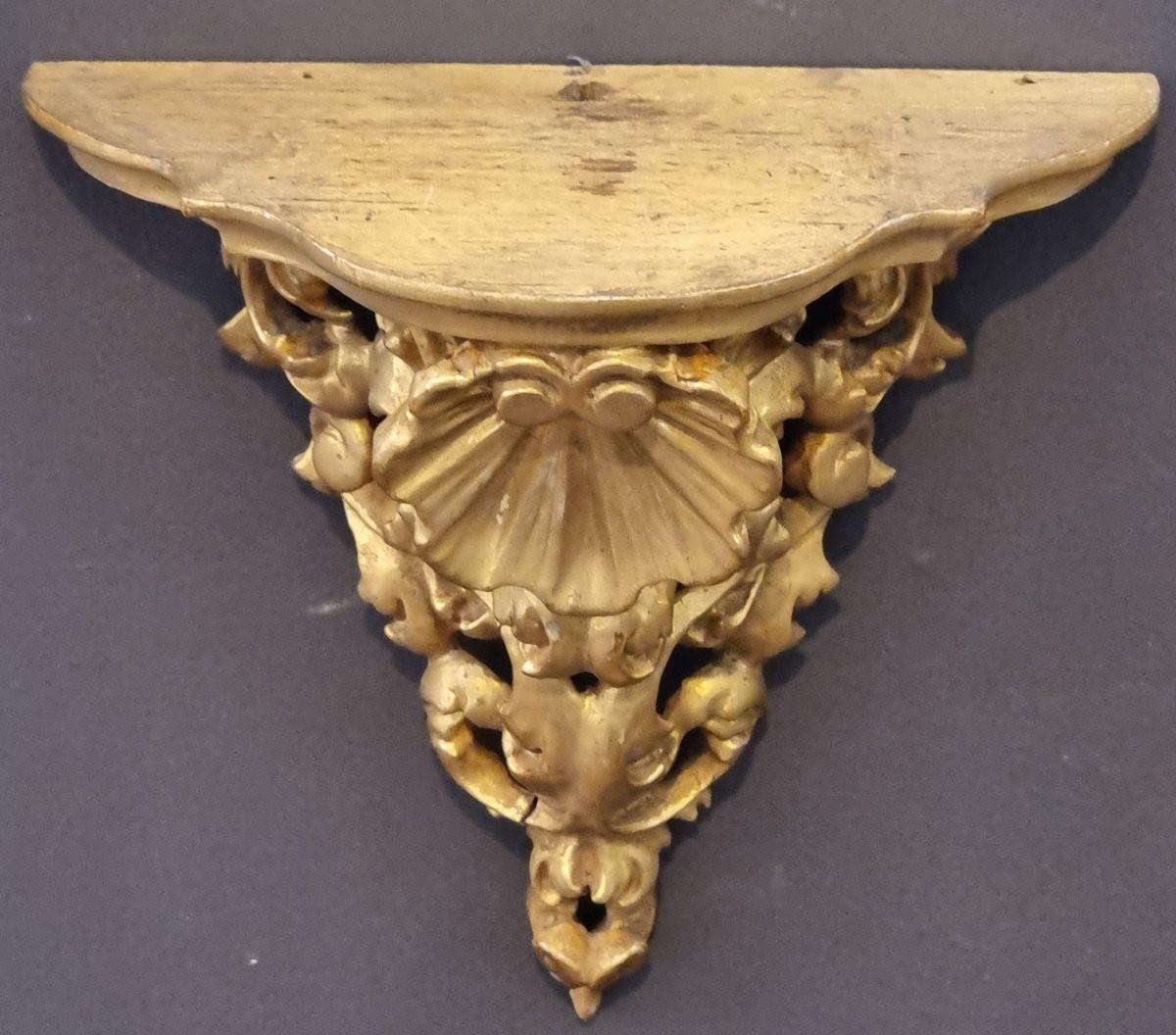 Coppia di mensole da parete intagliate e dorate – Firenze, seconda metà del XIX (Louis Philippe) im Angebot