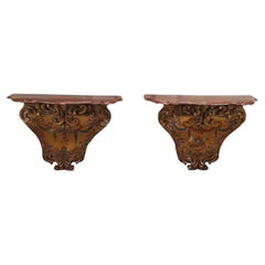 Pair of Console Furniture Southern Italy Late 18th Century