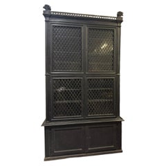 Paar schwarz lackierte Sideboard-Möbel, Italien