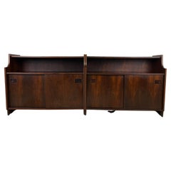 Paire de meubles d'appoint en palissandre Fabrication italienne années 1960