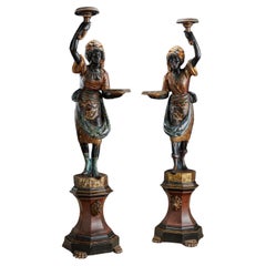 Antique Pair of Moors. Venice, Second half of the 19th century