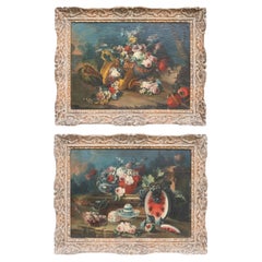 Pair of Nature Morte school Gasparo Lopez, Naples