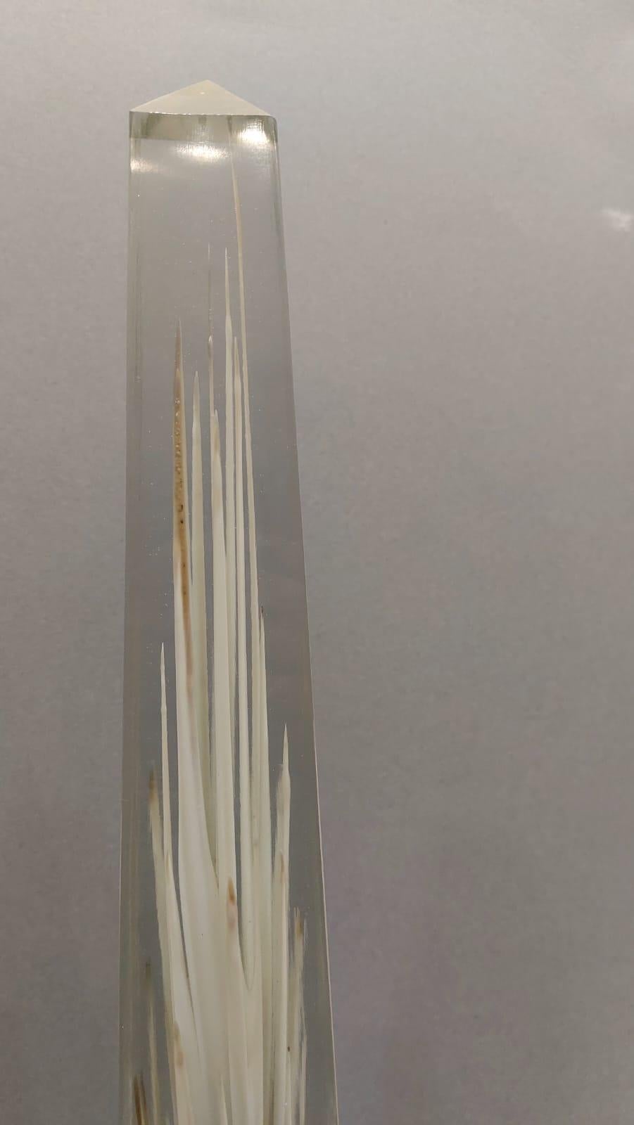 Verre brun Paire d'obélisques 'Con Fiamma' par Fulvio Bianconi pour Venini en vente