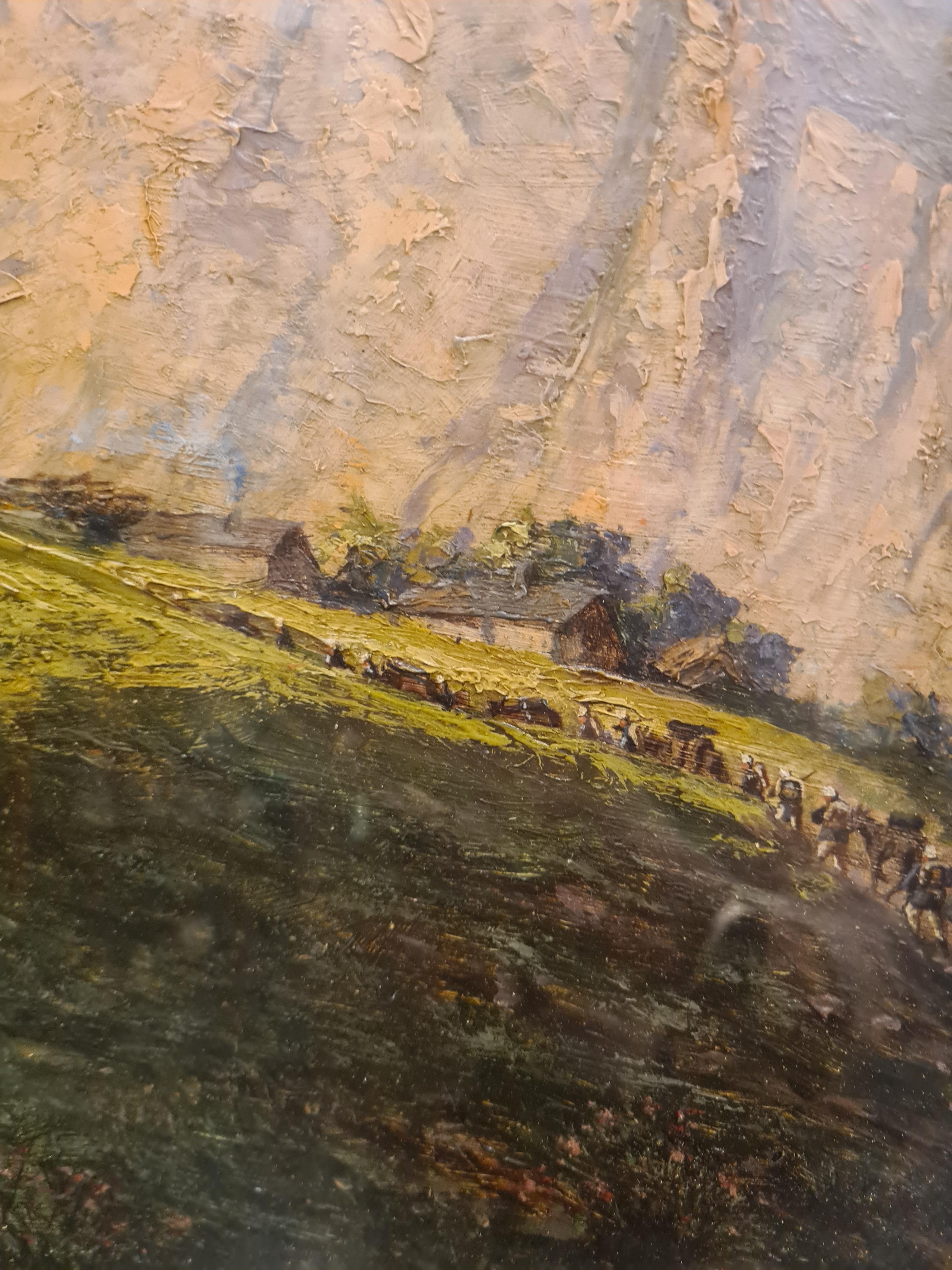 Pair of Mountain Landscapes from the 20th Century For Sale 5