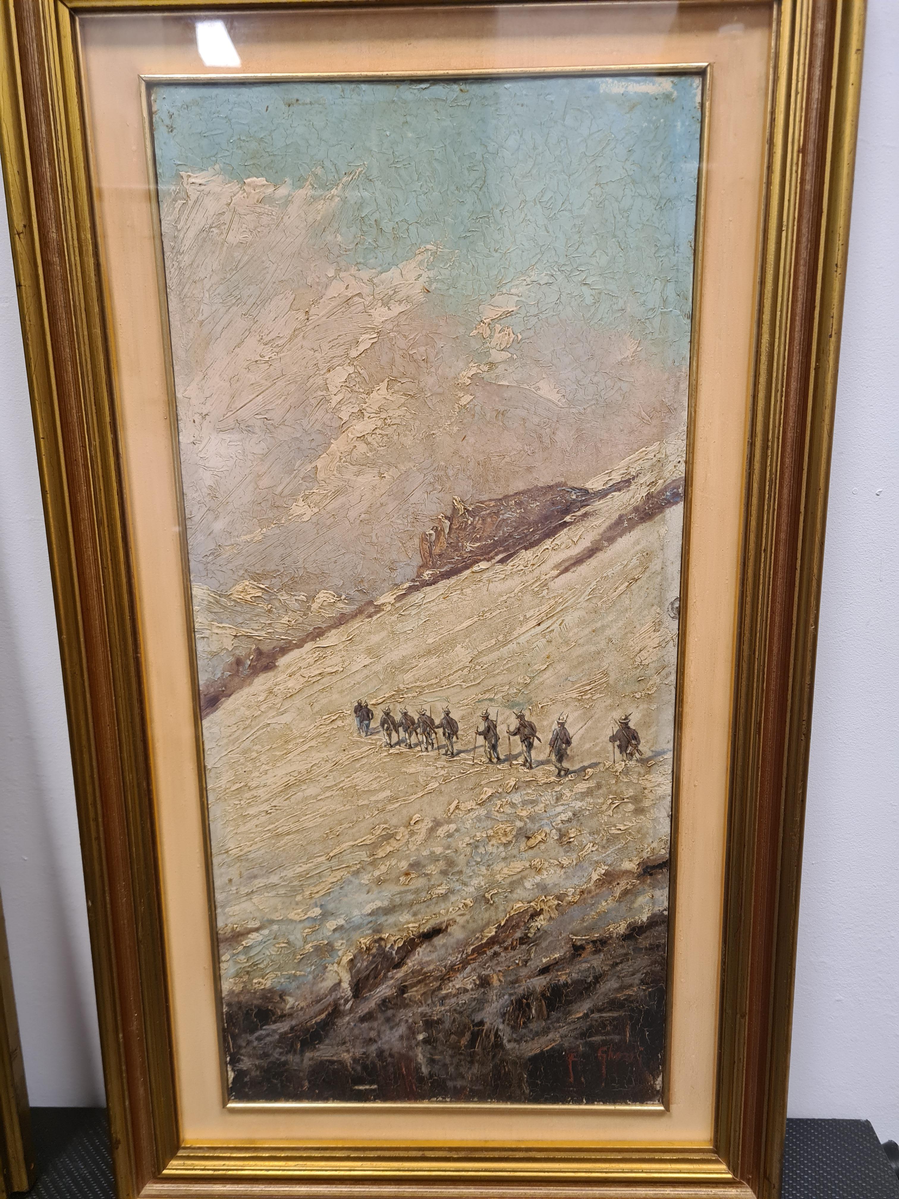 Italian Pair of Mountain Landscapes from the 20th Century For Sale