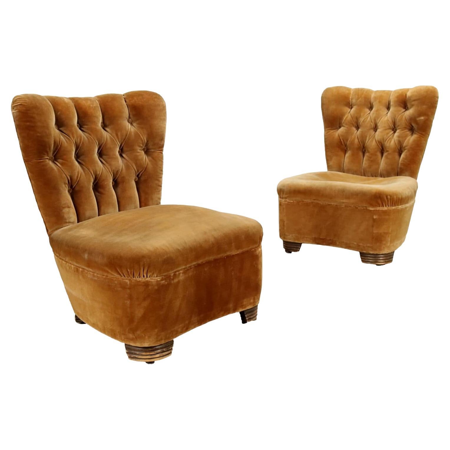 Pair of 1940s Armchairs For Sale
