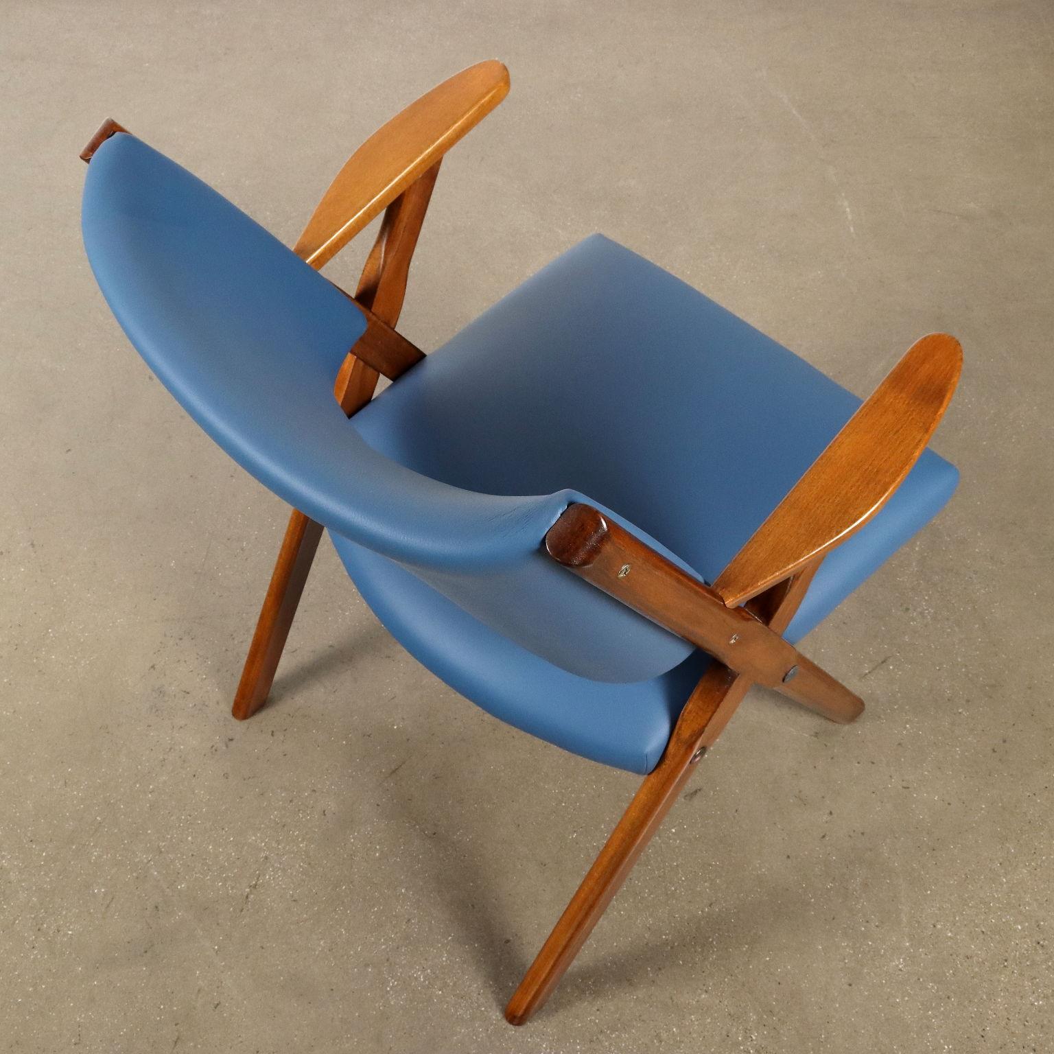 Mid-Century Modern Pair of 50s-60s Armchairs For Sale