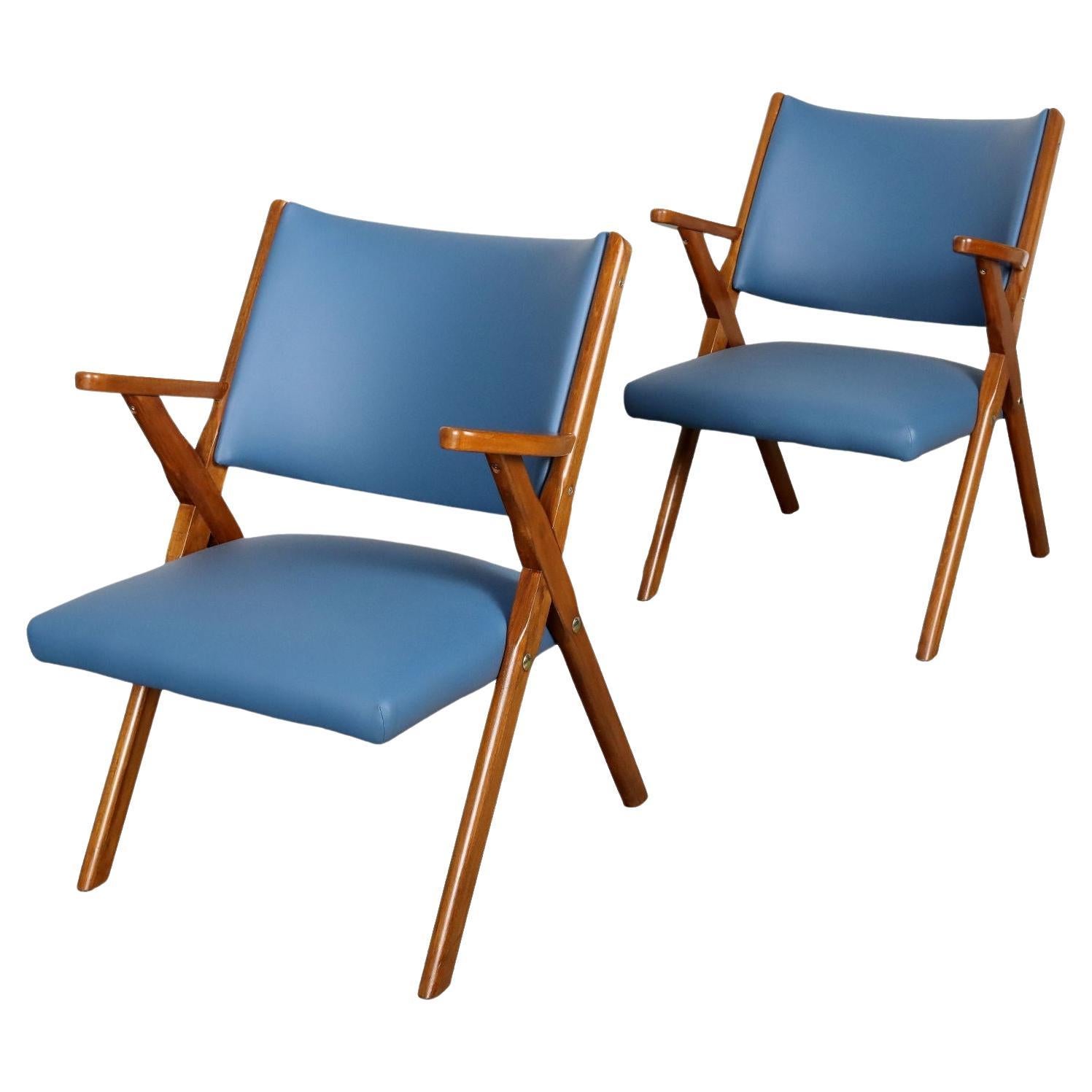Pair of 50s-60s Armchairs For Sale