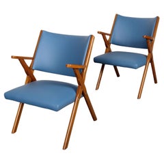 Retro Pair of 50s-60s Armchairs