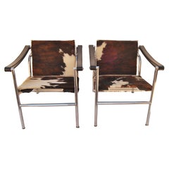 Coppia di poltroncine Bauhaus basculant LC1 di Le Corbusier Originali
