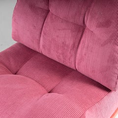 Pair L2C armchairs by Guido Faleschini Mariani 1970 space age purple red velvet