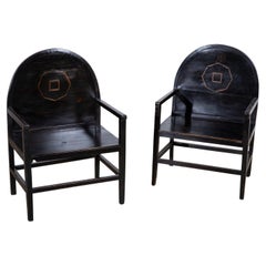 Paire de fauteuils de chambre des années 1920, fabrication italienne