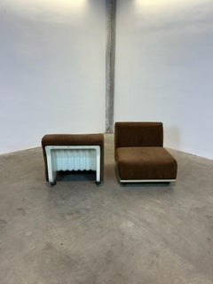 Coppia di Poltroncine di Alberto Rosselli per Saporiti Italia, 1971