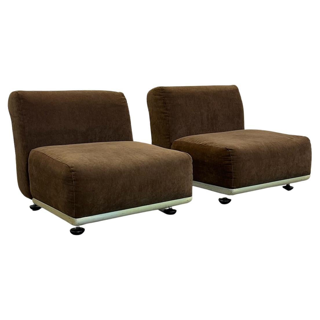 Coppia di Poltroncine di Alberto Rosselli per Saporiti Italia, 1971 en vente