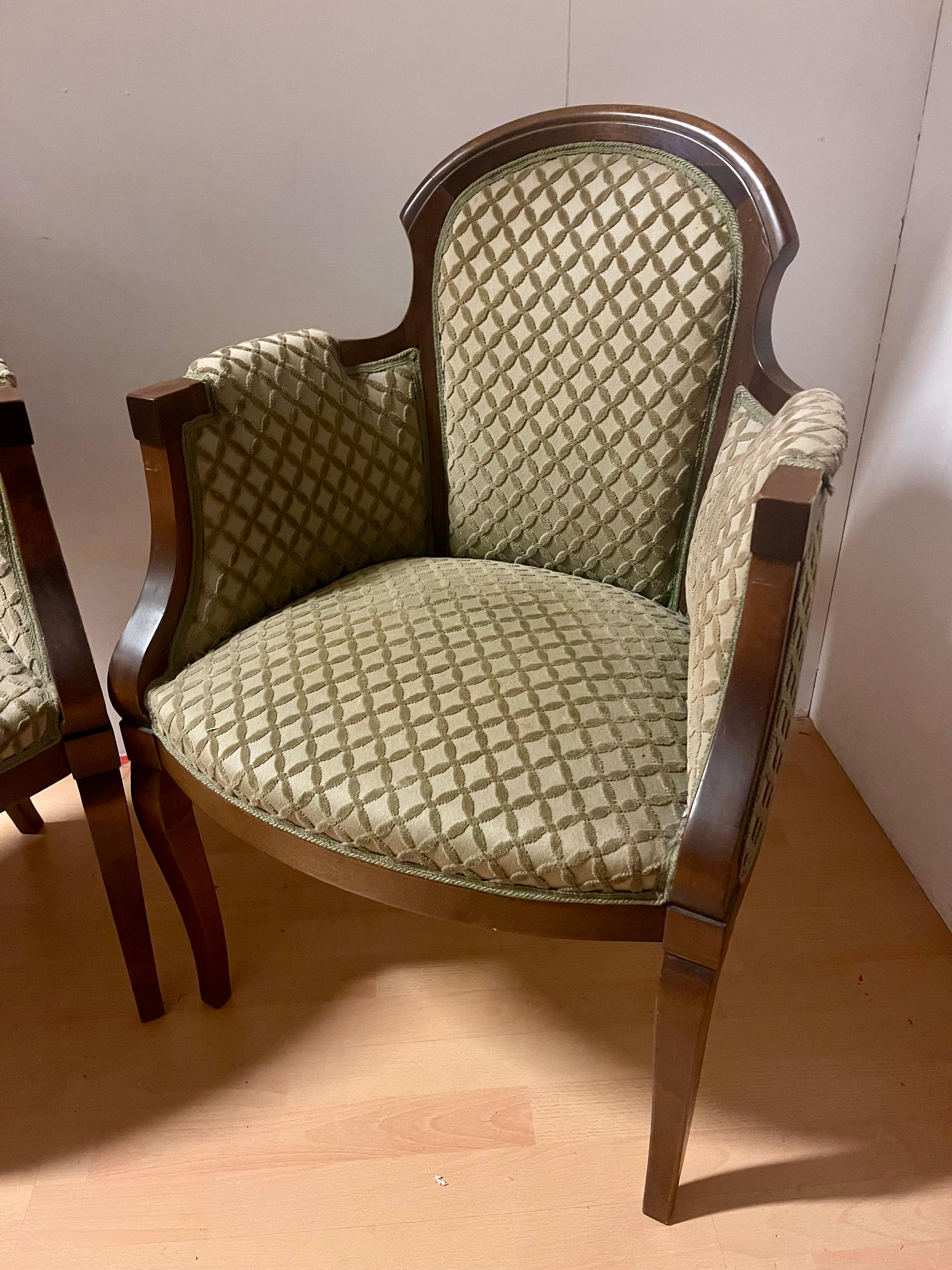 Paar elegante Sessel im klassischen Louis Philippe-Stil (Sonstiges) im Angebot