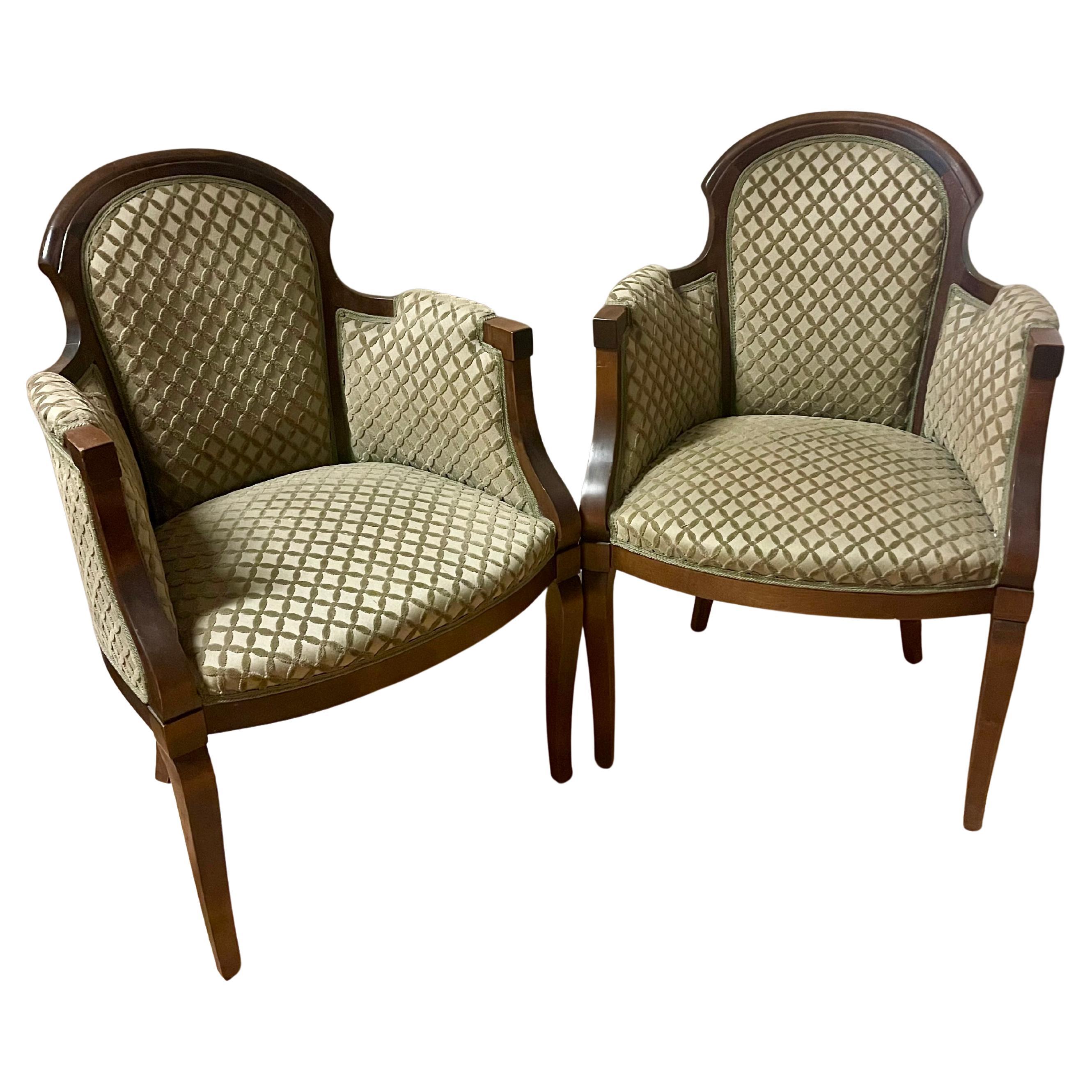 Paar elegante Sessel im klassischen Louis Philippe-Stil im Angebot