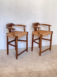 Pair of wooden armchairs, "Nordic Heritage," 1970s