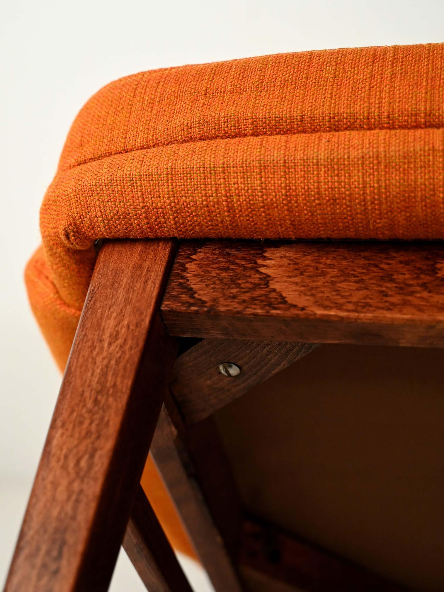 Tissu Coppia di poltroncine Oslosund di Kinnarps arancioni anni '50 en vente